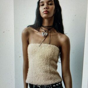 Zara Wool teddy style corset top